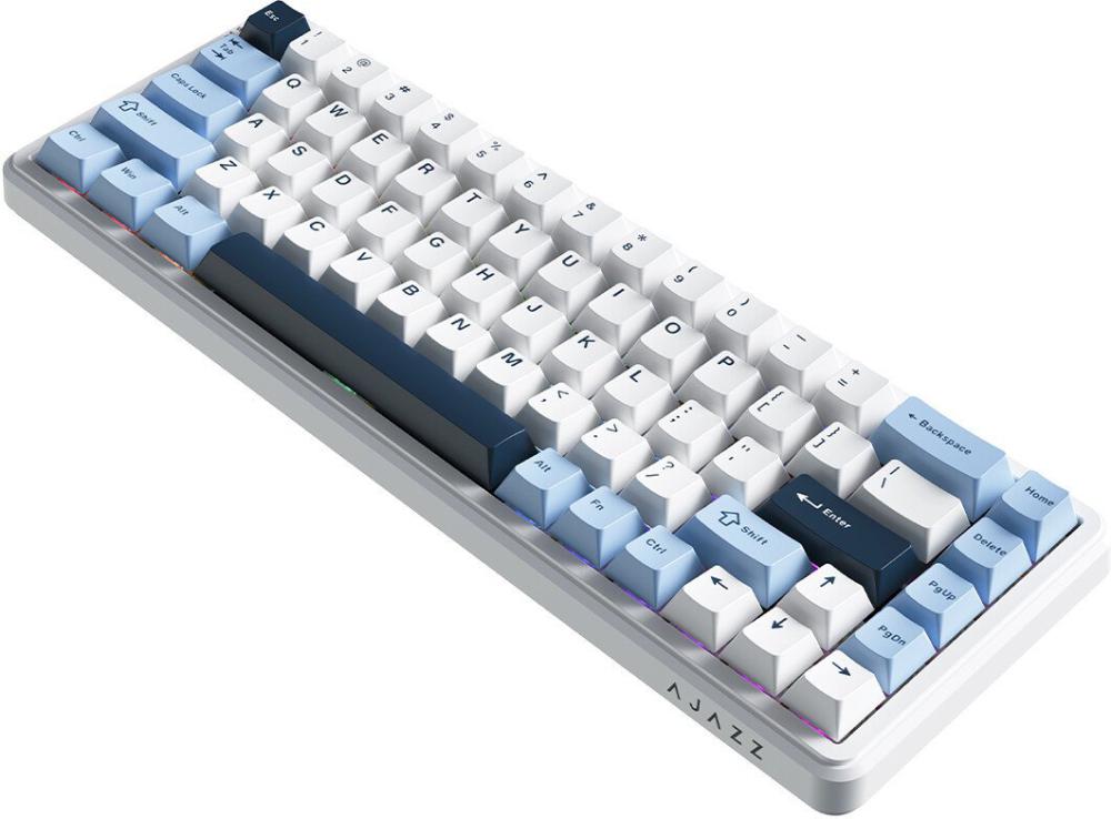 Клавиатура Ajazz AK680 Max (8+1K) (белый/голубой/темно-синий)