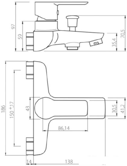 Смеситель RedBlu Origin Elegance 841000000