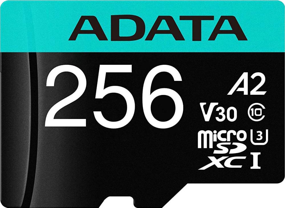 Карта памяти ADATA Premier Pro AUSDX256GUI3V30SA2-RA1 microSDXC 256GB (с адаптером)