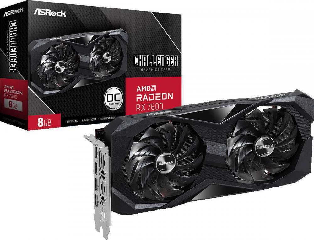 Видеокарта ASRock Radeon RX 7600 Challenger 8GB OC RX 7600 CL 8GO