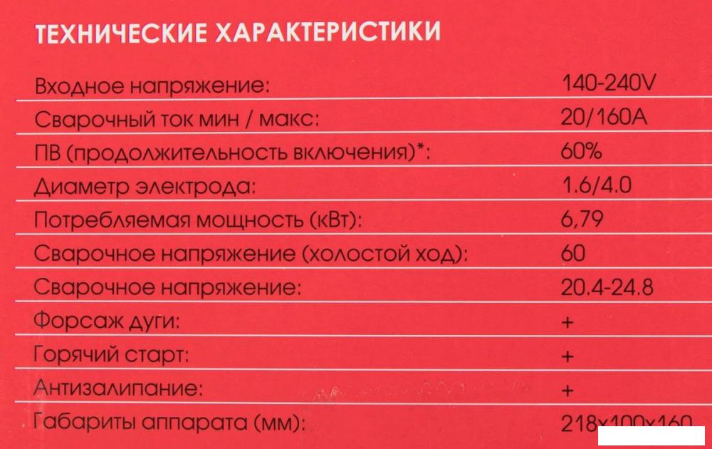 Сварочный инвертор Победа АС-160