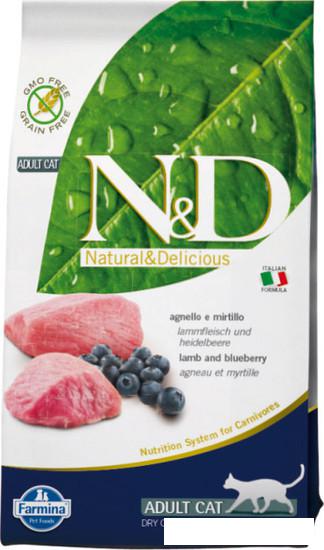 Сухой корм для кошек Farmina N&amp;D Grain Free Cat Lamb &amp; Blueberry Adult 10 кг