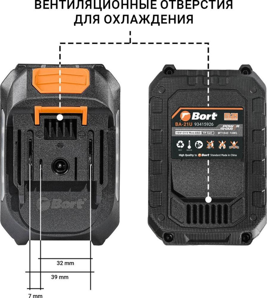 Аккумулятор для инструмента Bort BA-21U 93415926 (18В/4 Ah)