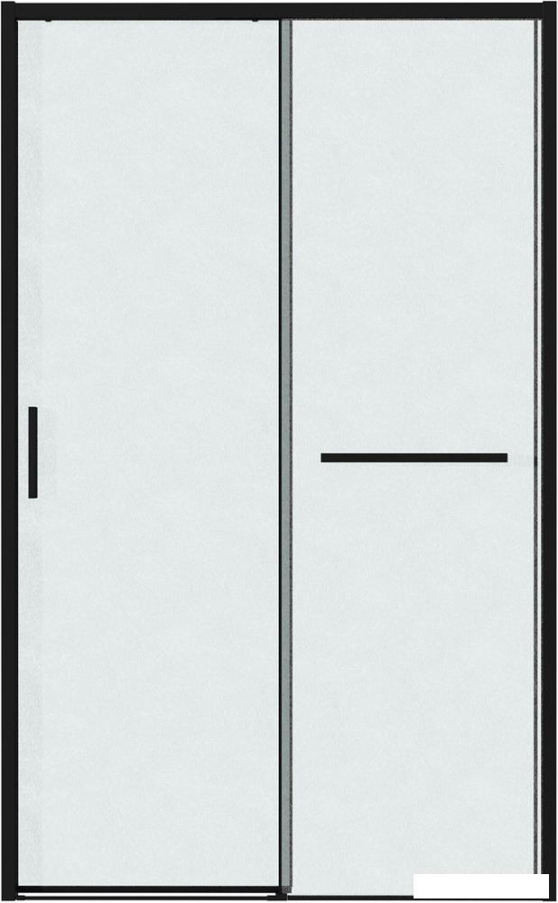 Душевая дверь Grossman Style 130x195 100.K33.05.130.21.02 (черный матовый/стекло шиншилла)
