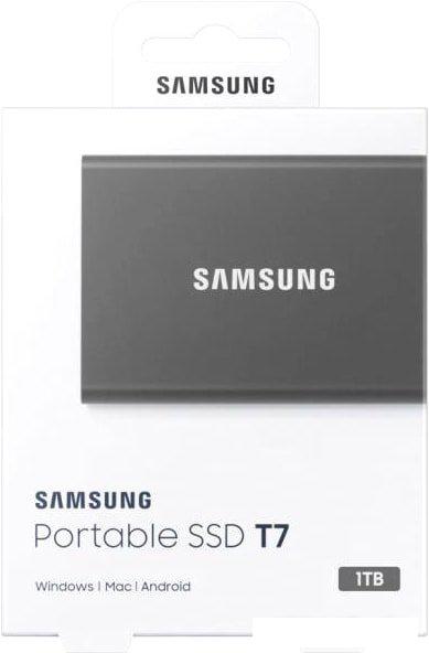 Внешний накопитель Samsung T7 1TB (серый)