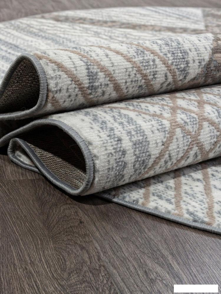 Ковер для жилой комнаты Merinos Sierra F351-OVAL-CREAM-BLUE (1.8х2.5)