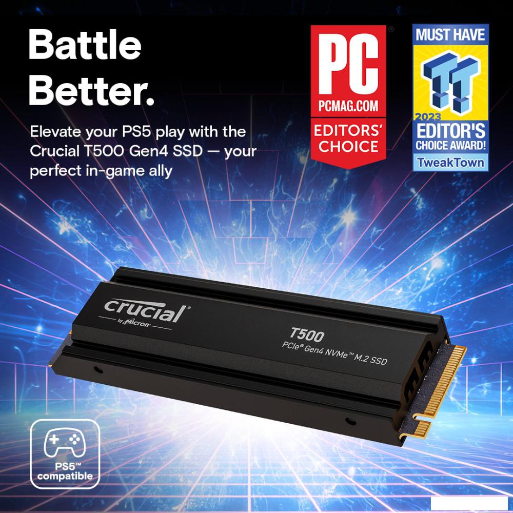SSD Crucial T500 1TB CT1000T500SSD5