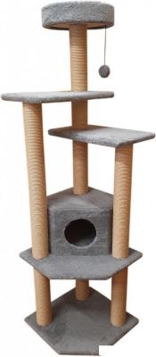 Комплекс Cat House Торнадо джут (серый)