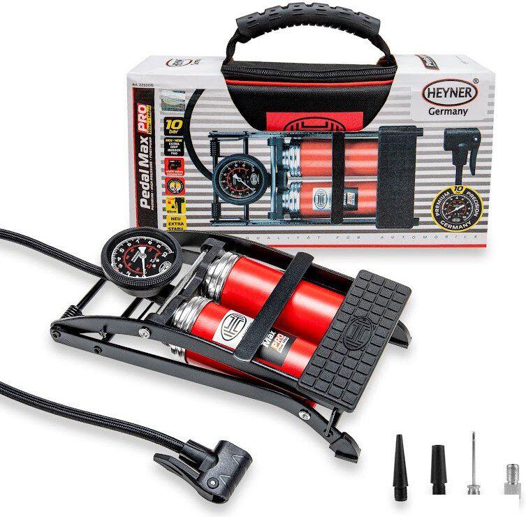 Насос ножной велосипедный Heyner PedalMax PRO (красный)