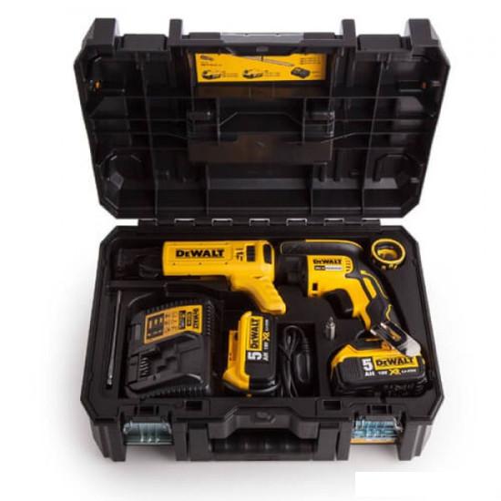Шуруповерт для гипсокартона DeWalt DCF620P2K (с 2-мя АКБ, кейс)