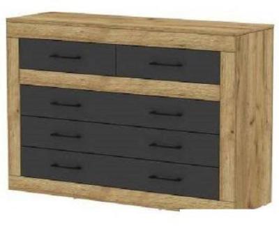 Комоды, тумбы Интерлиния Loft LT-5Ш (дуб золотой-антрацит)