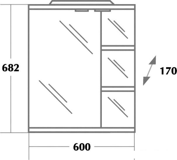 Onika Зеркало Коралл 60.01 [206001]