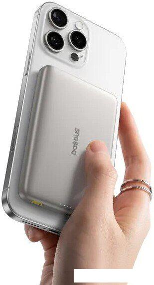 Внешний аккумулятор Baseus PicoGo AM41 Ultra-Slim Qi2 Magnetic Power Bank 10000mAh (титановый)