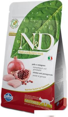 Сухой корм для кошек Farmina N&amp;D Grain Free Cat Chicken &amp; Pomegranate Neutered (беззерновой с курицей и гранатом) 5 кг