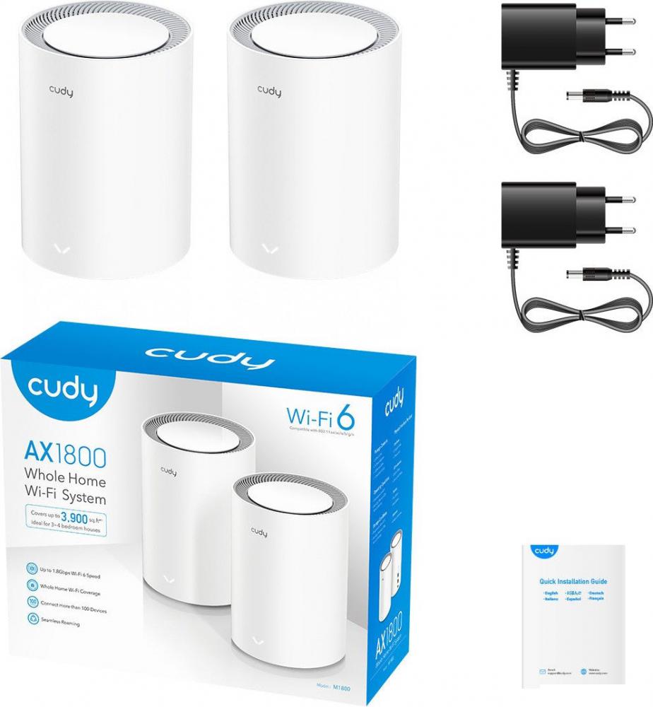 Wi-Fi система Cudy M1800 2.0 (2-Pack)