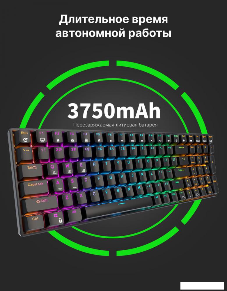 Клавиатура Royal Kludge RK100 RGB (черный, RK Red)