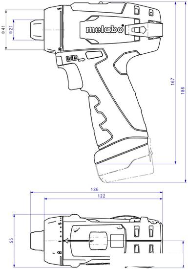 Дрель-шуруповерт Metabo PowerMaxx BS Basic 600984500 (с 2-мя АКБ, кейс)