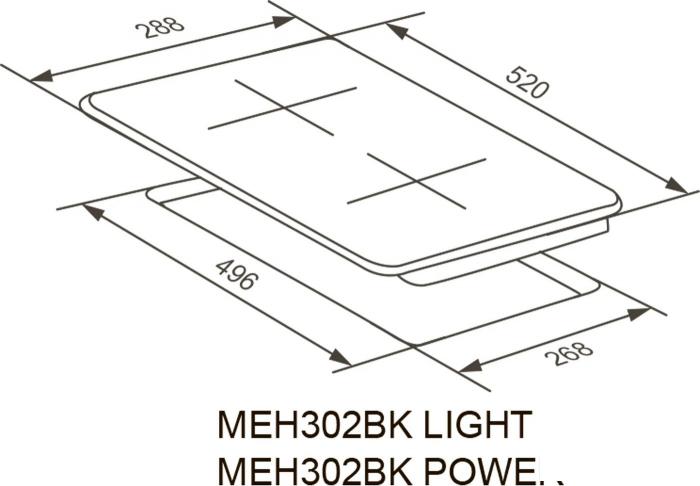 Варочная панель Meferi MEH302BK Light
