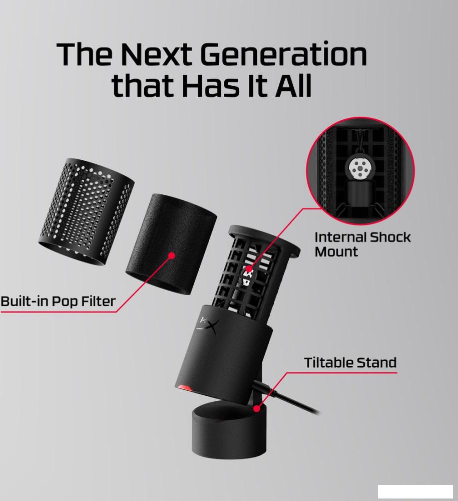 Проводной микрофон HyperX SoloCast 2 (черный)