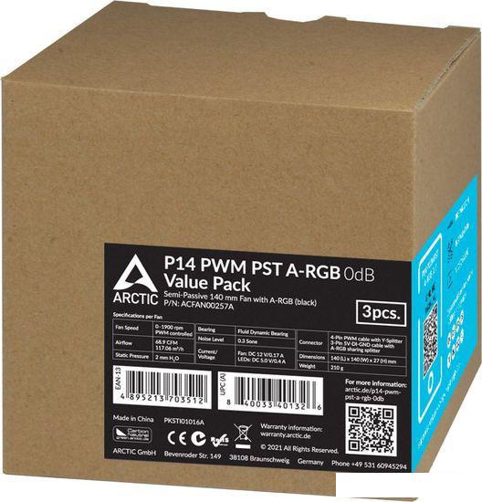 Комплект вентиляторов для корпуса Arctic P14 PWM PST A-RGB 3 шт ACFAN00257A