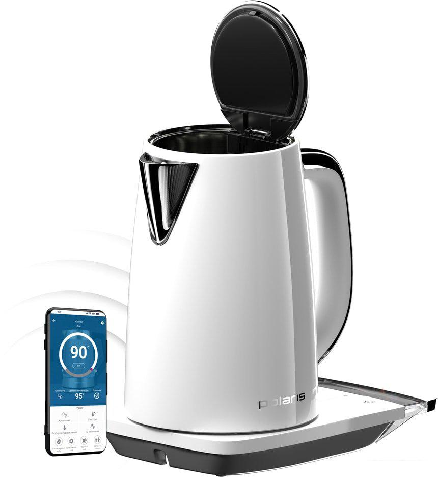 Электрический чайник Polaris PWK 1755CAD WIFI IQ Home (белый)