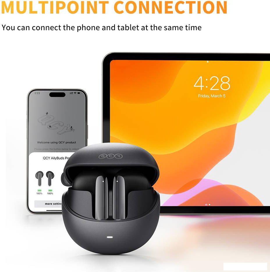 Наушники QCY AilyBuds Pro (серый)