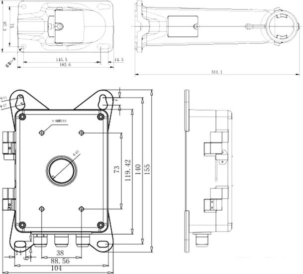 Кронштейны Hikvision DS-1602ZJ-BOX