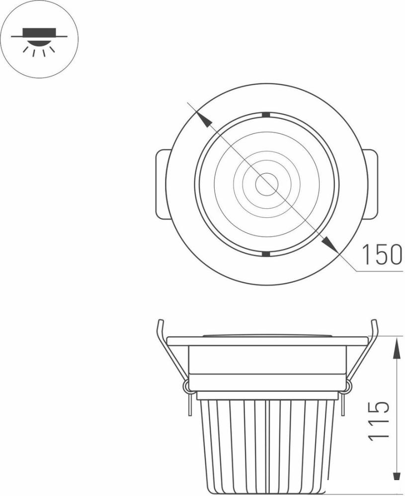 Светильники, люстры, бра, споты Arlight LTD-140WH 25W White 30deg 032620