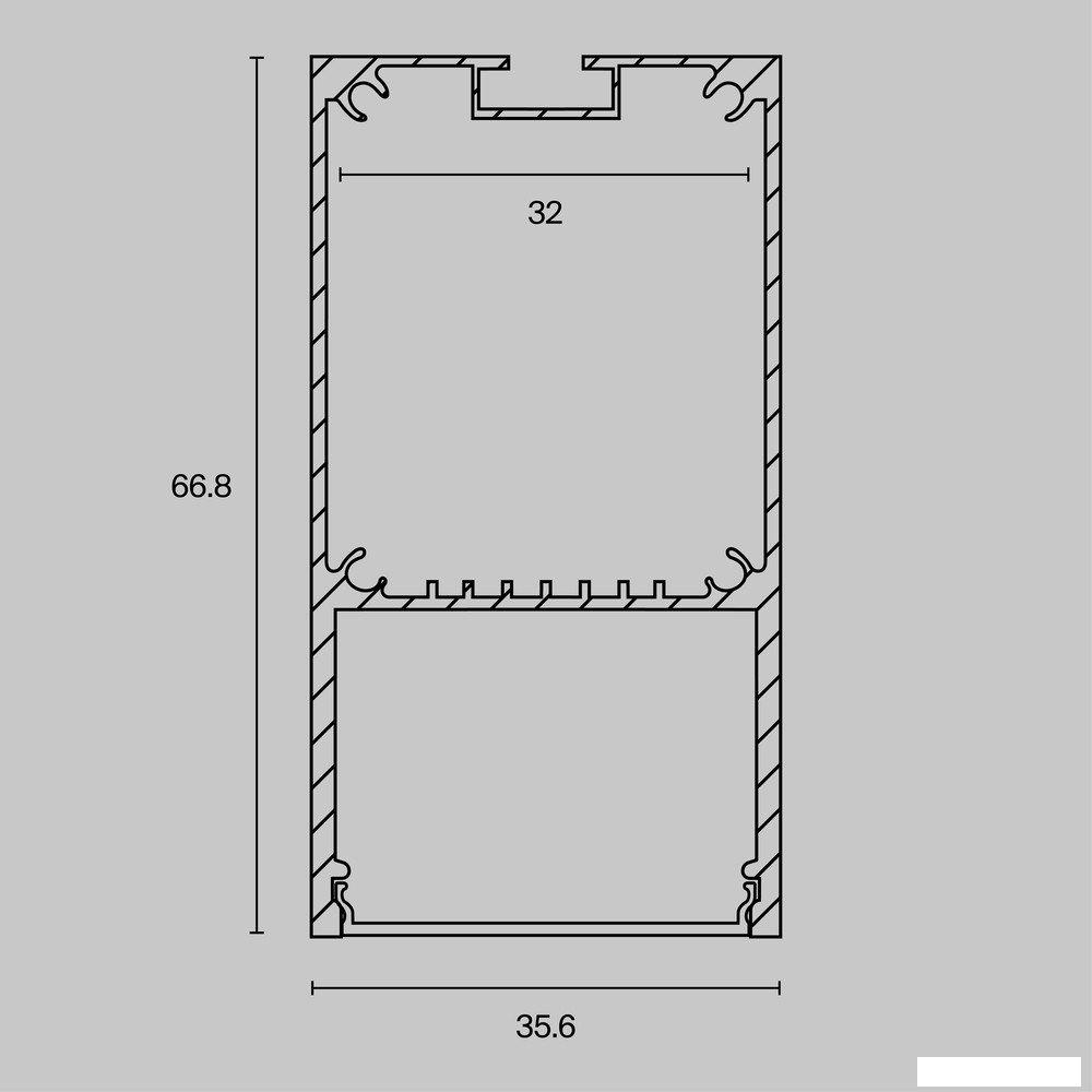 Алюминиевый профиль Maytoni Led Strip ALM-3566-S-2M