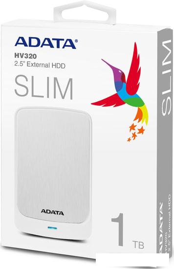 Внешние накопители ADATA HV320 AHV320-1TU31-CWH 1TB (белый)