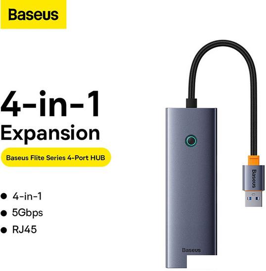 USB-хабы и док-станции Baseus Flite Series 4-Port USB-A Hub B0005280A813-01