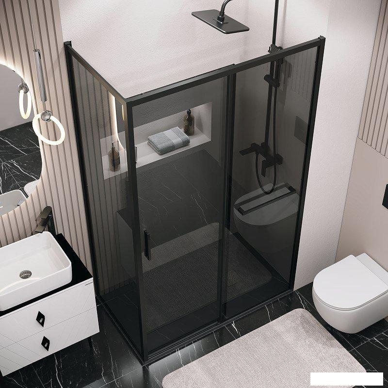 Душевая стенка Grossman Style 70x195 200.K33.05.70.21.10 (черный матовый,стекло тонированное)