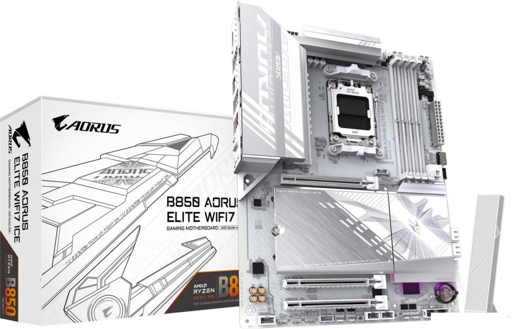 Материнская плата Gigabyte B850 Aorus Elite WiFi7 Ice (rev. 1.1)