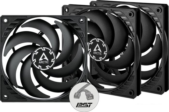 Комплект вентиляторов для корпуса Arctic P12 Slim PWM PST 3 PCS Value Pack ACFAN00275A