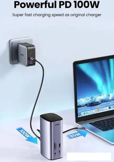 Док-станция Ugreen USB C Triple Display Docking Station 12-in-1 90325