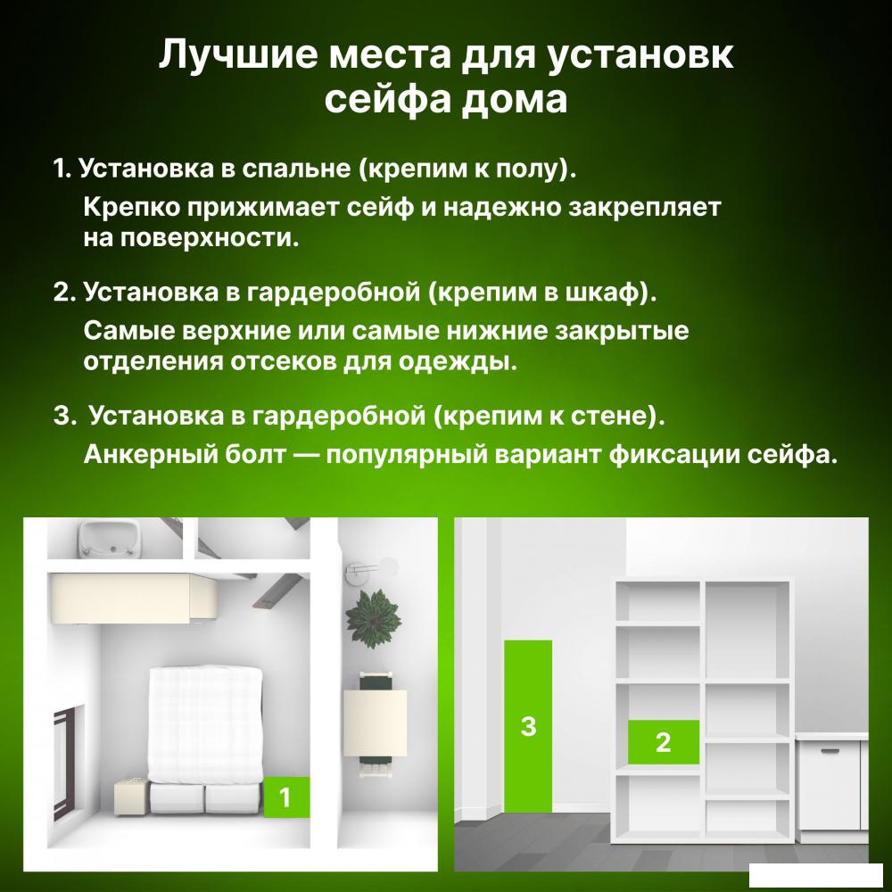 Мебельный сейф CACTUS CS-SF-K18L