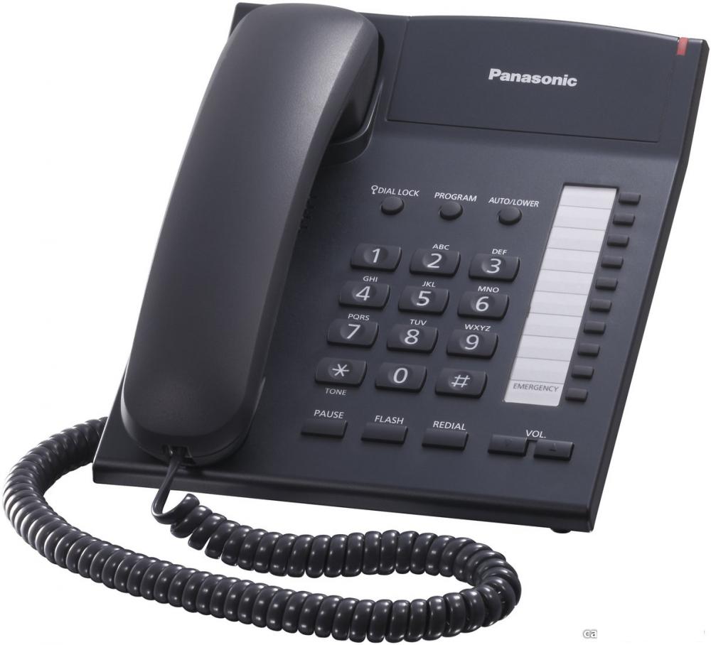 Проводной телефон Panasonic KX-TS2382RUB (черный)