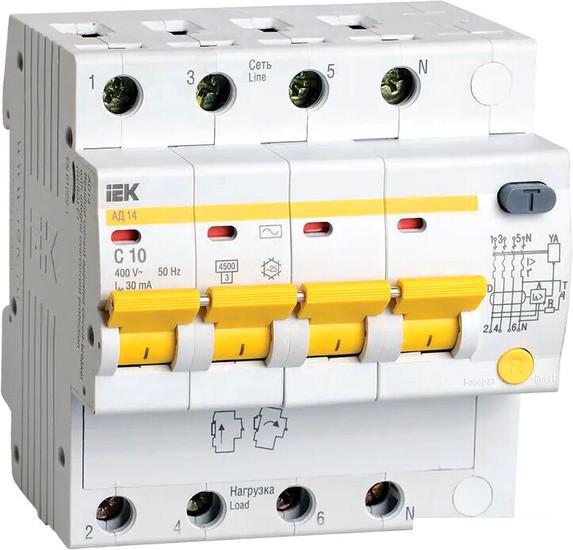Дифференциальный автомат IEK MAD10-4-010-C-030