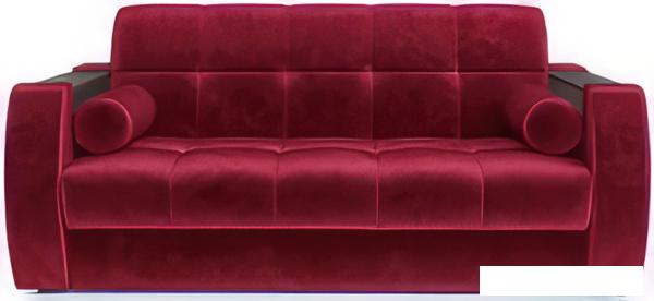Диван Мебель-АРС Аккордеон Барон №3 (бархат, красный Star Velvet 3 Dark Red)