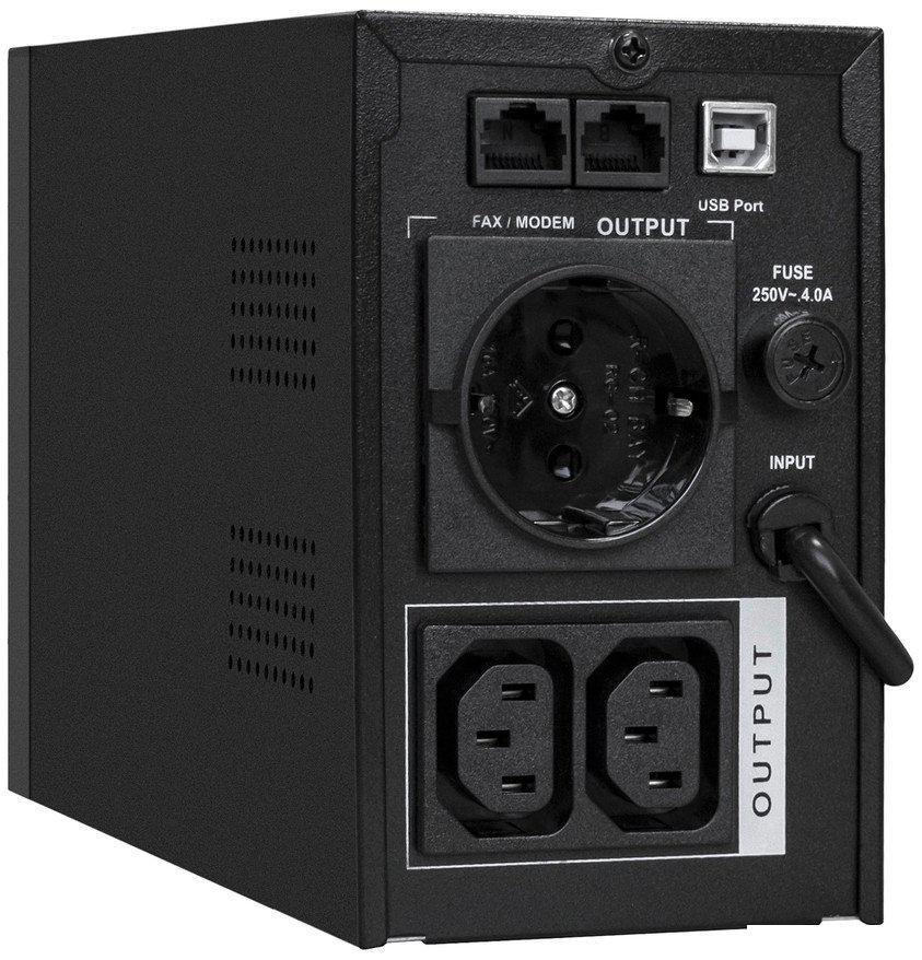 Источник бесперебойного питания ExeGate SpecialPro Smart LLB-1000.LCD.AVR.1SH.2C13.RJ.USB EX292788RUS