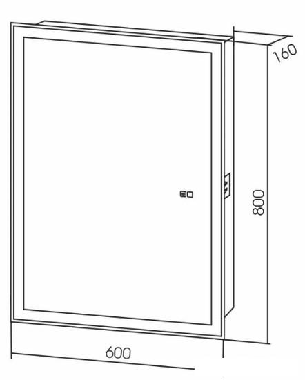Silver Mirrors Шкаф с зеркалом Киото-2 60 L LED-00002679