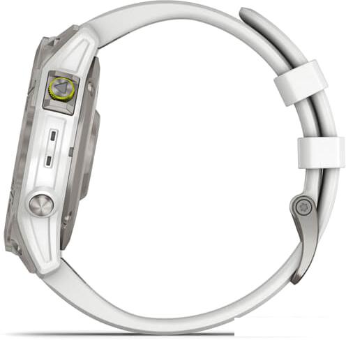 Умные часы Garmin Epix Sapphire Gen 2 (серебристый титан/белый)
