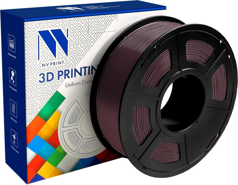 Филамент NV Print NV-3D-TPU-SILK-BURGUNDY (1.75мм, 1кг, бордовый)