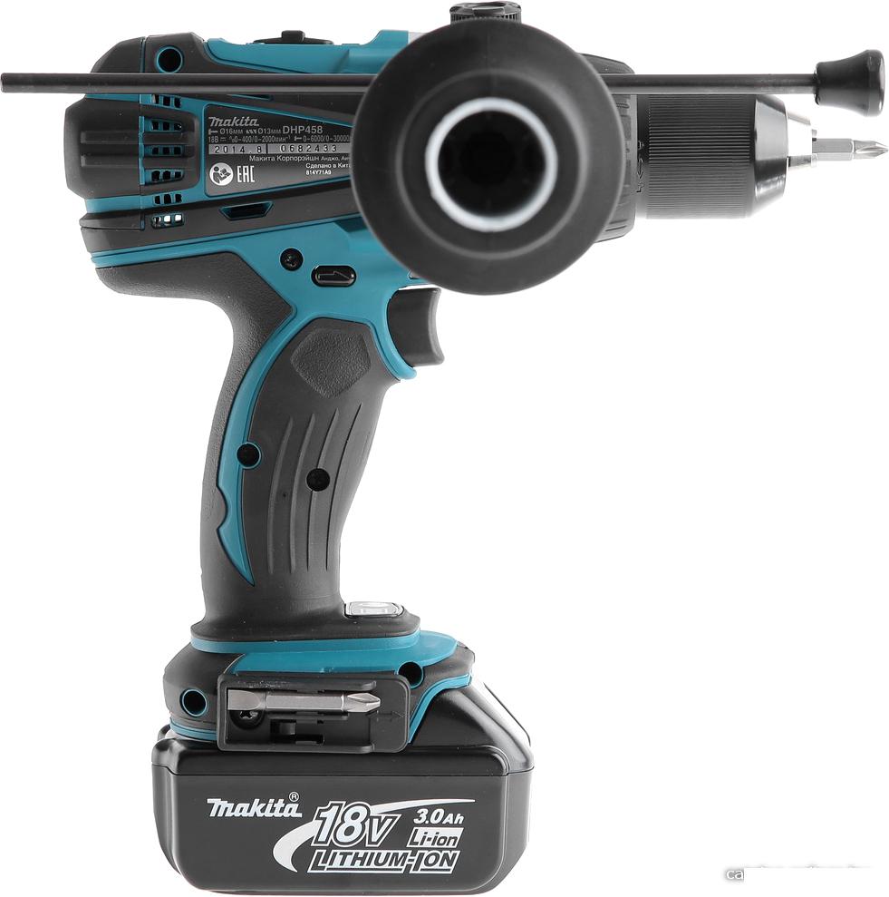 Ударная дрель-шуруповерт Makita DHP458RFE (с 2-мя АКБ, кейс)