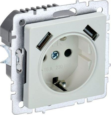 Розетка IEK Brite BR-R14-16-U21-D31-K36