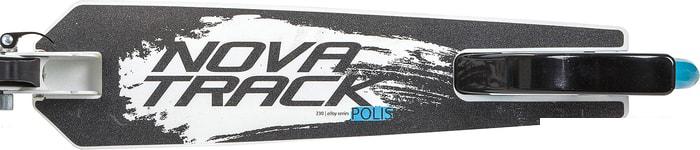 Двухколесный подростковый самокат Novatrack Polis 230P.POLIS.BL9 (белый/синий)
