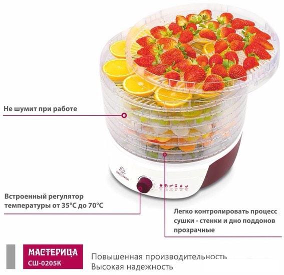 Сушилки для овощей и фруктов Мастерица СШ-0205К
