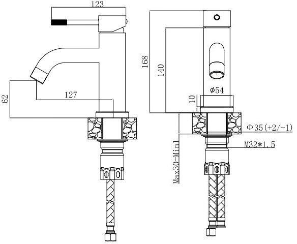 Смеситель Voda Vessel VSL26B