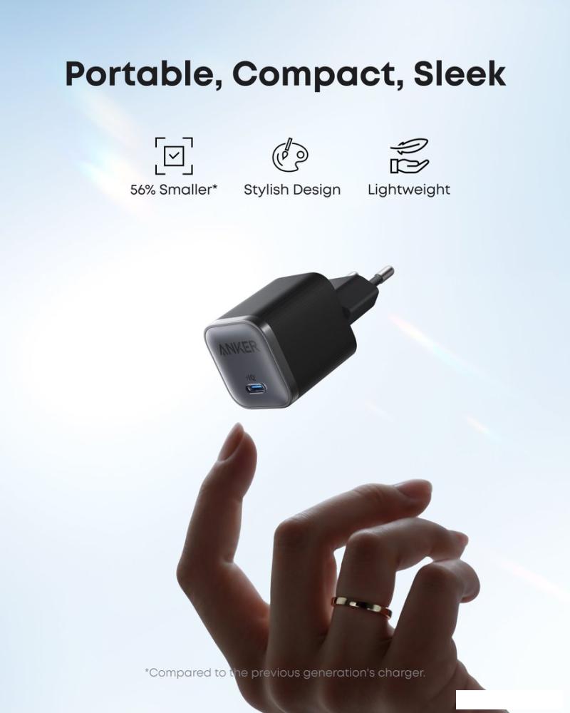 Сетевое зарядное Anker Nano Charger A2692 45W (черный)