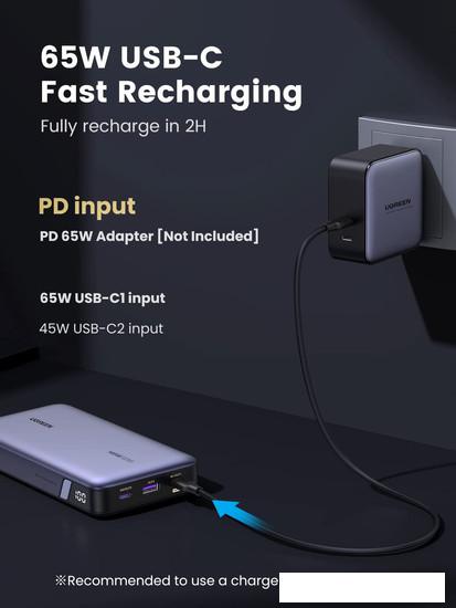 Портативные зарядные устройства Ugreen PB205 25000mAh (серый)